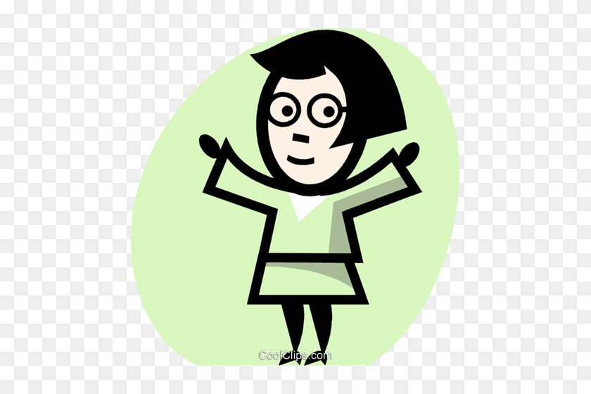 Women With Open Arms Royalty Free Vector Clip Art Illustration - Women With Open Arms Royalty Free Vector Clip Art Illustration #1538023