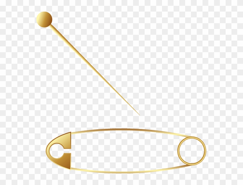 Golden Brooch Pin Safety Pins - Golden Brooch Pin Safety Pins #1538194
