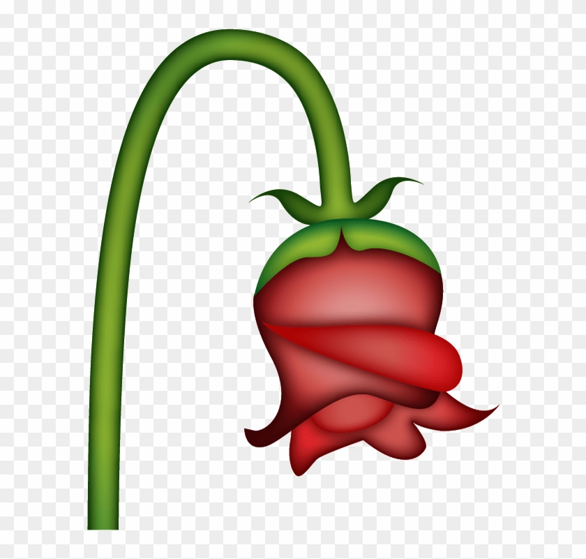 Wilted Rose Transparent Emoji - Wilted Rose Transparent Emoji #1538626