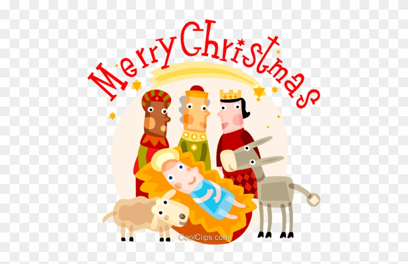 Christmas Scene Royalty Free Vector Clip Art Illustration - Christmas Scene Royalty Free Vector Clip Art Illustration #1538945