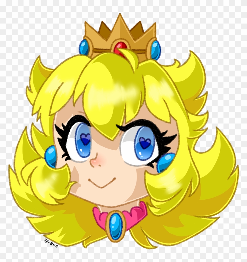 Princess Peach Headshot By Sk-ree - Princess Peach Headshot By Sk-ree #1539193