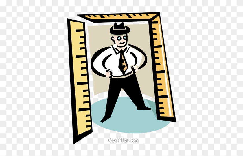 Man Standing In A Doorway Of Rulers Royalty Free Vector - Man Standing In A Doorway Of Rulers Royalty Free Vector #1539472