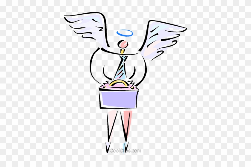 Man With Angel Wings Royalty Free Vector Clip Art Illustration - Man With Angel Wings Royalty Free Vector Clip Art Illustration #1539558