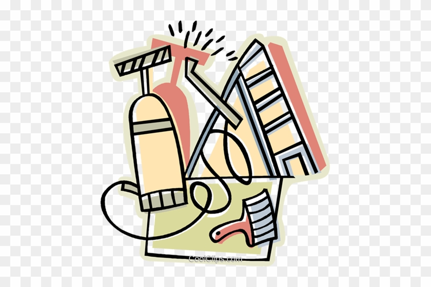 Painting Ladder Paint Brush Royalty Free Vector Clip - Painting Ladder Paint Brush Royalty Free Vector Clip #1539638