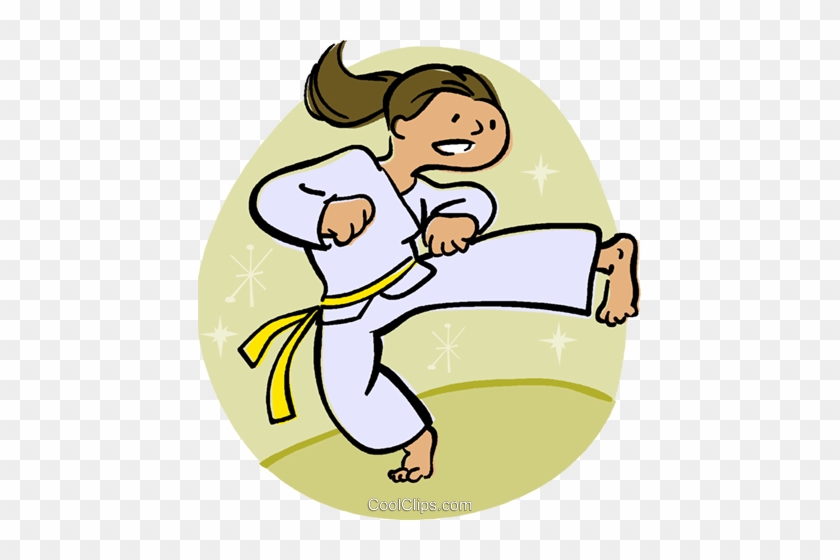 Female Martial Artist Royalty Free Vector Clip Art - Female Martial Artist Royalty Free Vector Clip Art #1540199