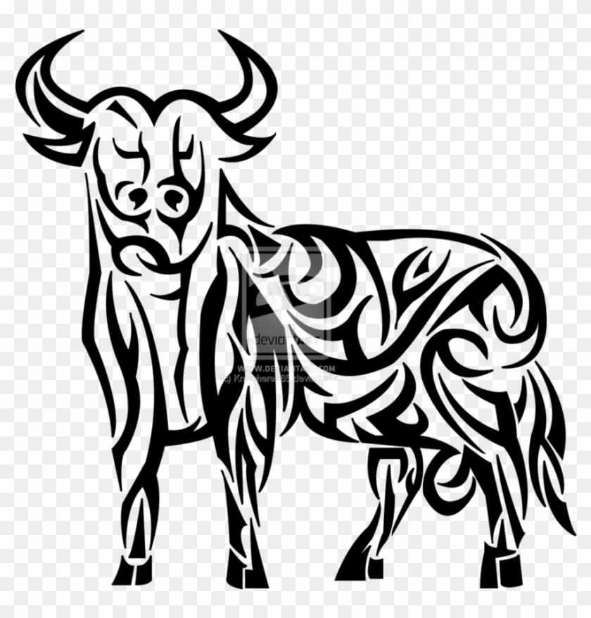 Tribal Clipart Bull - Tribal Clipart Bull #1540763
