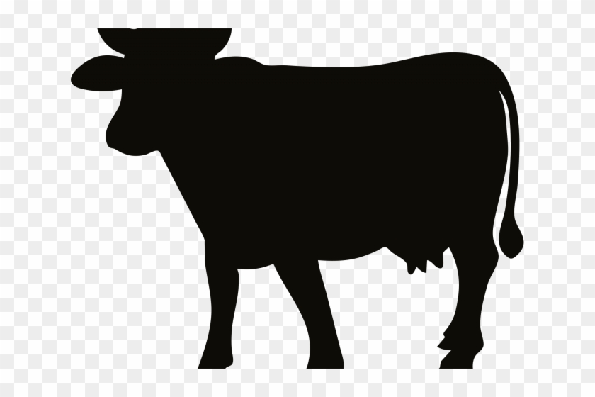 Silhouette Clipart Cow - Silhouette Clipart Cow #1540898