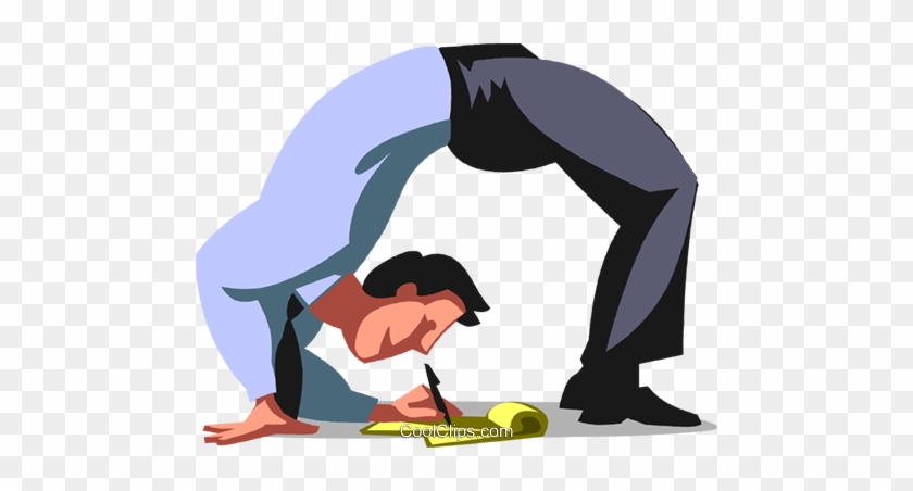 Businessman Bending Over Backwards Royalty Free Vector - Businessman Bending Over Backwards Royalty Free Vector #1541050