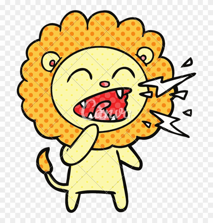 Cartoon Roaring Lion - Cartoon Roaring Lion #1541080