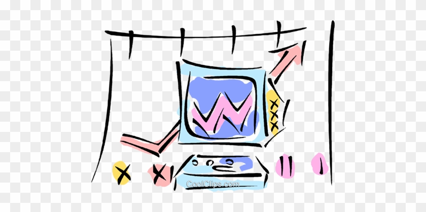 Computer Charts Royalty Free Vector Clip Art Illustration - Computer Charts Royalty Free Vector Clip Art Illustration #1541312