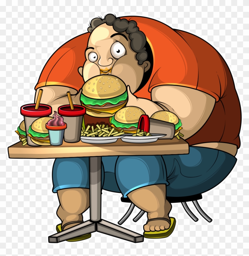 Clip Art Fat Man Eating Donuts - Clip Art Fat Man Eating Donuts #1541783