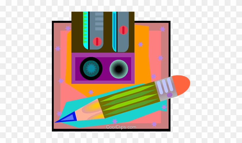 Pencil And Pencil Sharpener Royalty Free Vector Clip - Pencil And Pencil Sharpener Royalty Free Vector Clip #1542027