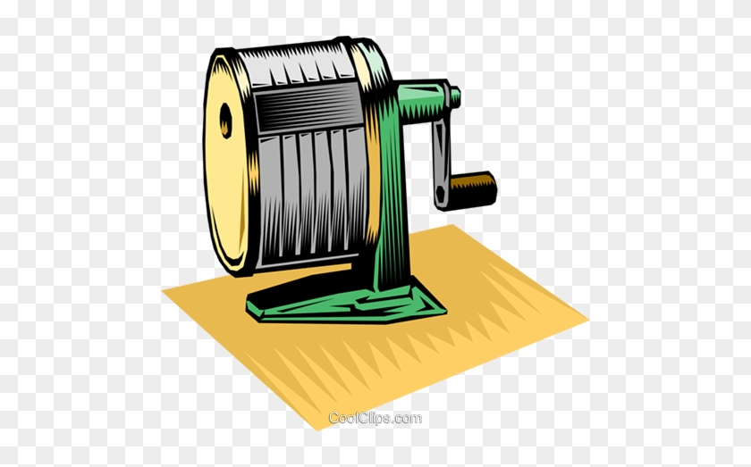 Pencil Sharpener Royalty Free Vector Clip Art Illustration - Pencil Sharpener Royalty Free Vector Clip Art Illustration #1542042