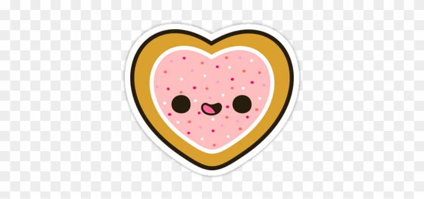 "cute Heart Cookie With Sprinkles" Stickers By - "cute Heart Cookie With Sprinkles" Stickers By #1542069