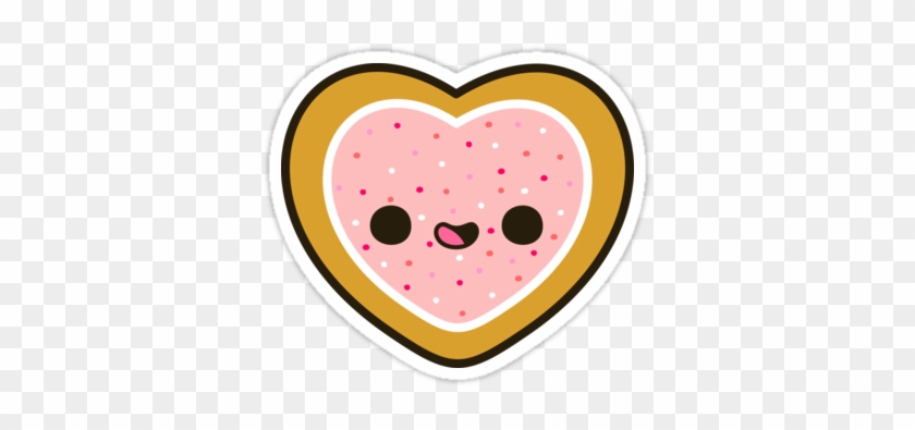 "cute Heart Cookie With Sprinkles" Stickers By - "cute Heart Cookie With Sprinkles" Stickers By #1542069