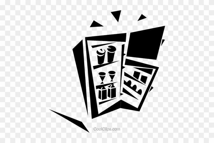 Refrigerator Royalty Free Vector Clip Art Illustration - Refrigerator Royalty Free Vector Clip Art Illustration #1542453