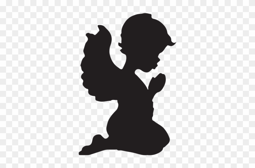 Praying Cupid Silhouette Png - Praying Cupid Silhouette Png #1542832