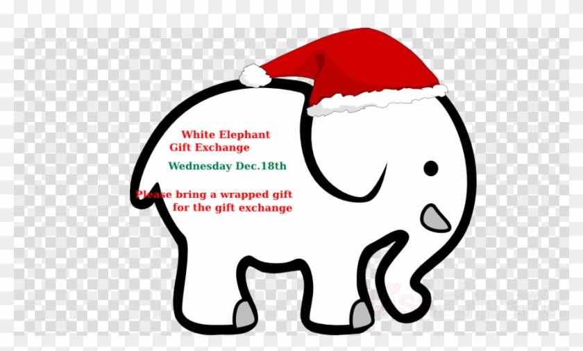 Download White Elephant Gift Clipart Santa Claus White - Download White Elephant Gift Clipart Santa Claus White #1542927
