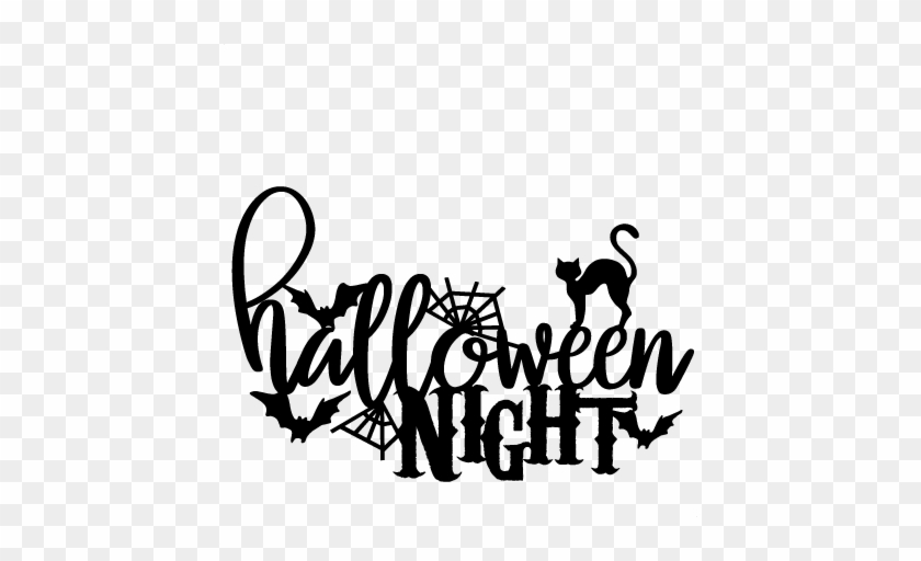 Halloween Night Title Scrapbook Cut File Cute Clipart - Halloween Night Title Scrapbook Cut File Cute Clipart #1543016