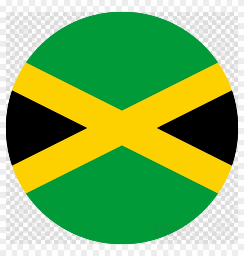 Jamaica Flag Round Clipart Flag Of Jamaica - Jamaica Flag Round Clipart Flag Of Jamaica #1543046