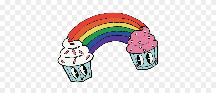 Happie Harmonies Rainbow Cupcakes Sticker - Happie Harmonies Rainbow Cupcakes Sticker #1543208