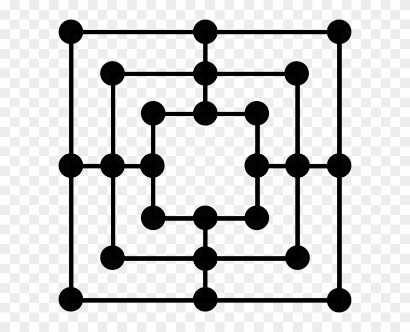 Image Black And White Stock Nine Mens Morris Game Clip - Image Black And White Stock Nine Mens Morris Game Clip #1543244