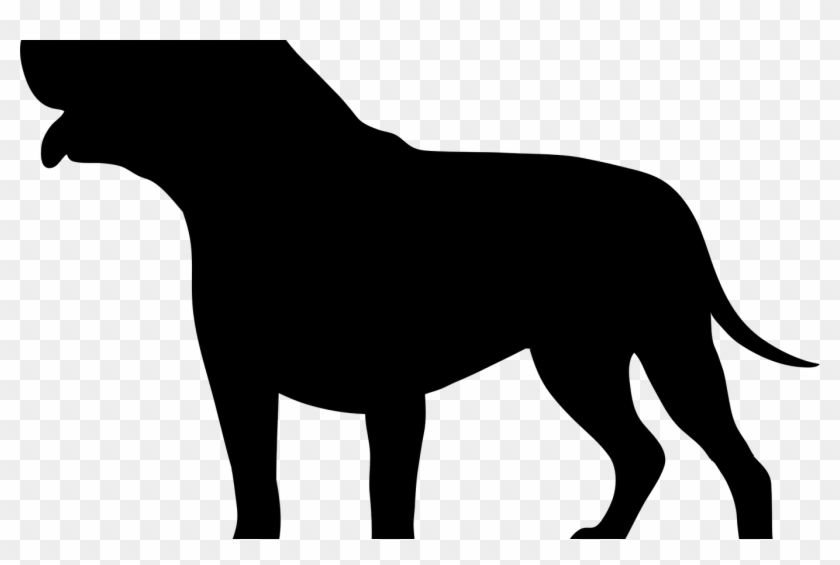 Clipart Pit Bull Dog Silhouette - Clipart Pit Bull Dog Silhouette #1543294