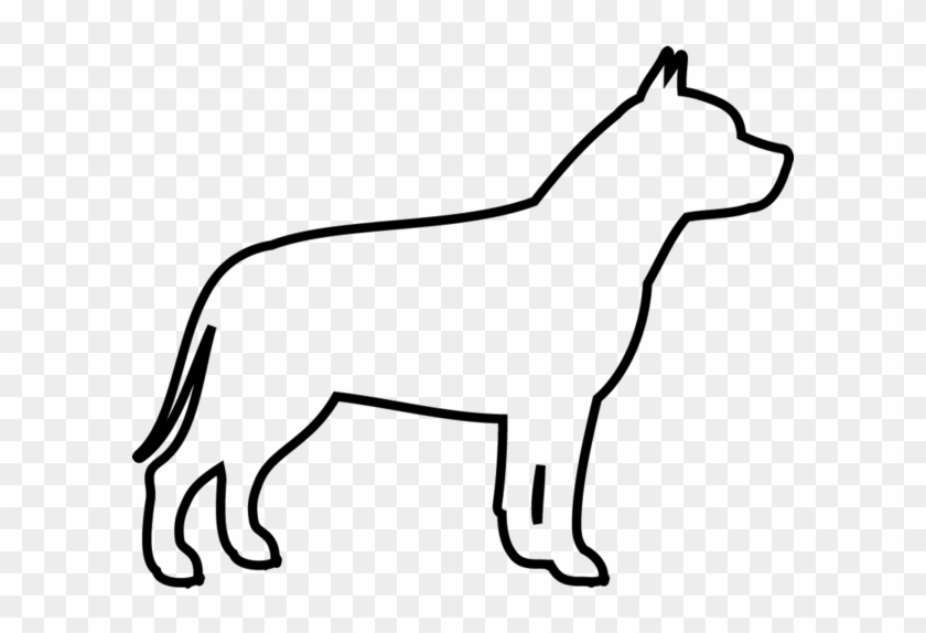 Drawn Pit Bull Outline - Drawn Pit Bull Outline #1543296