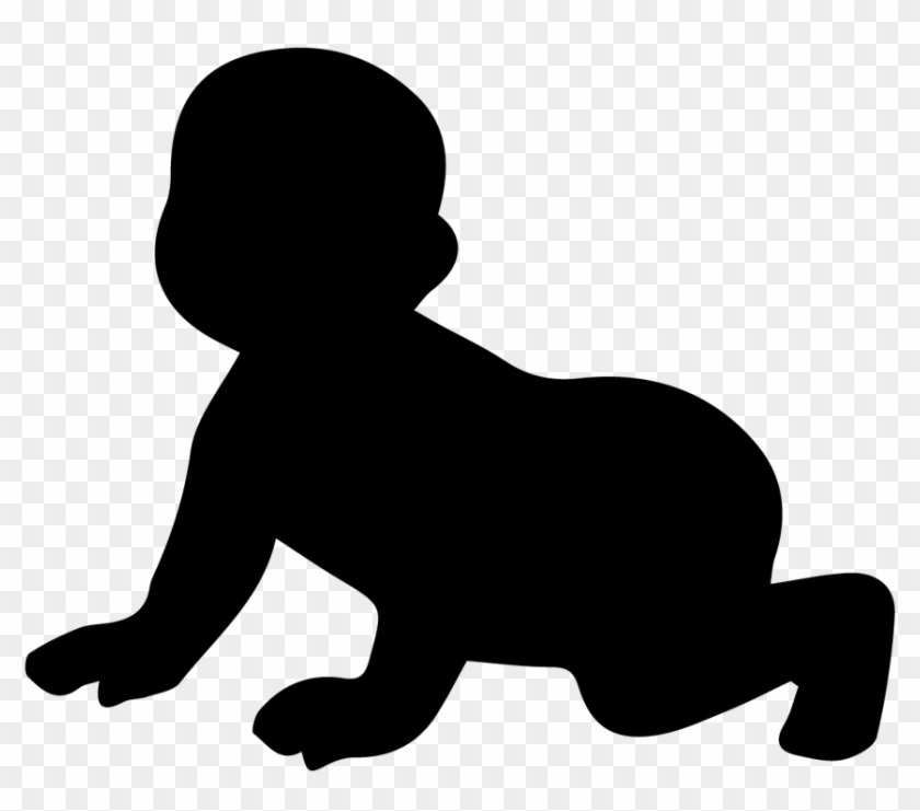 Baby Crawling Silhouette Clipart , Png Download - Baby Crawling Silhouette Clipart , Png Download #1543772