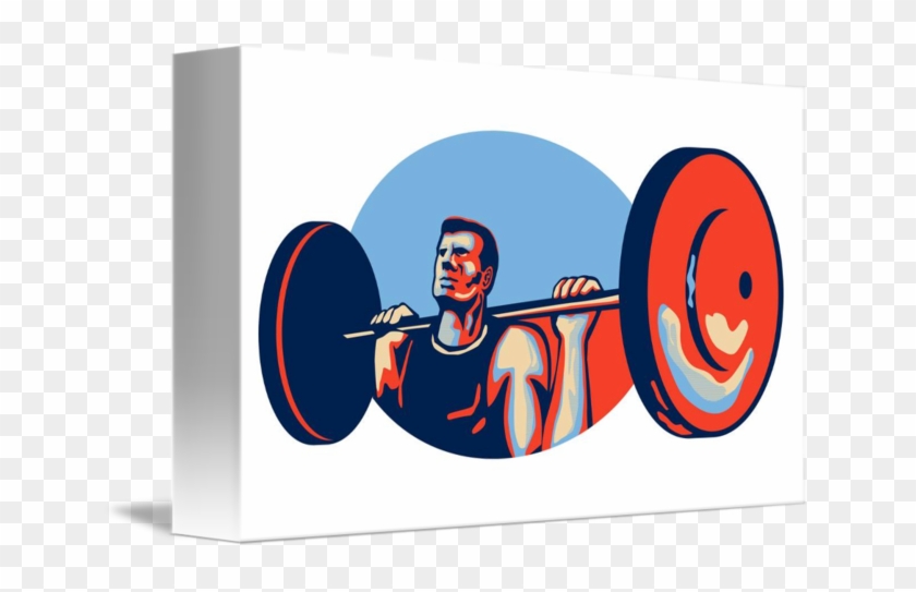 Weightlifter Weights Retro By - Weightlifter Weights Retro By #1544514