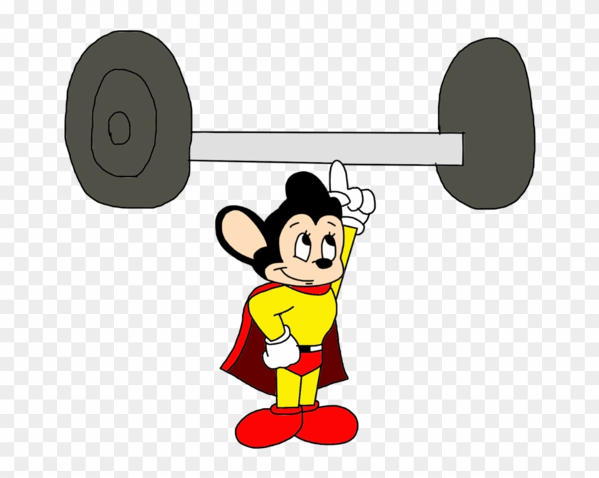 Mighty Mouse Doing Weightlifting At Olympics By - Mighty Mouse Doing Weightlifting At Olympics By #1544516