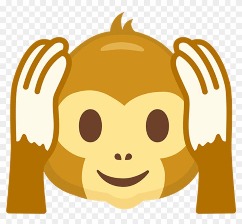 Monkey Emoji Funny Cute Hear Ears Listen - Monkey Emoji Funny Cute Hear Ears Listen #1544653