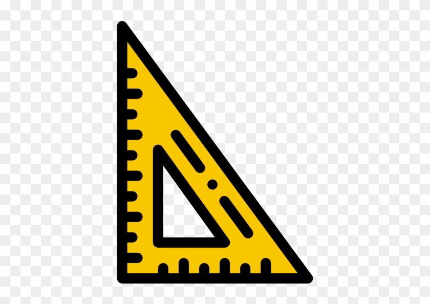 Triangular Ruler Free Icon - Triangular Ruler Free Icon #1544774