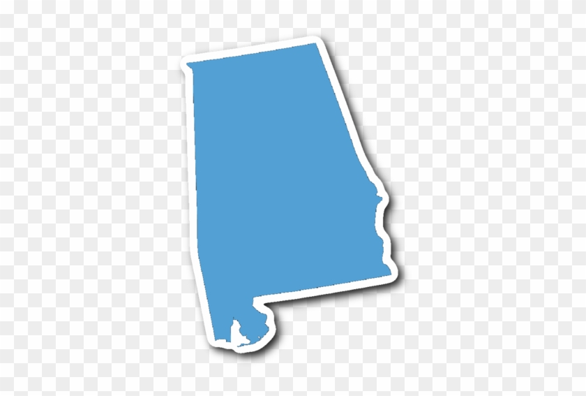 Alabama State Shape Sticker Carolina Blue - Alabama State Shape Sticker Carolina Blue #1544893