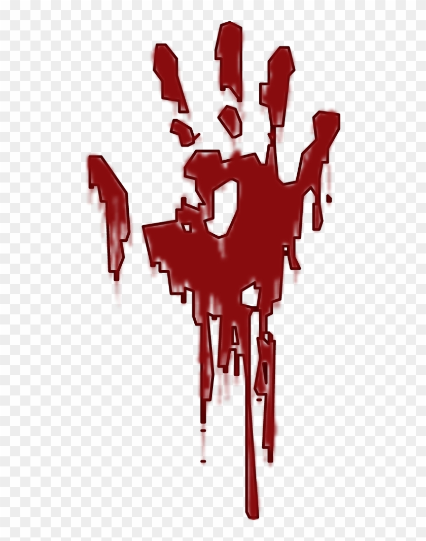 Handprint Drawing Blood - Handprint Drawing Blood #1545214