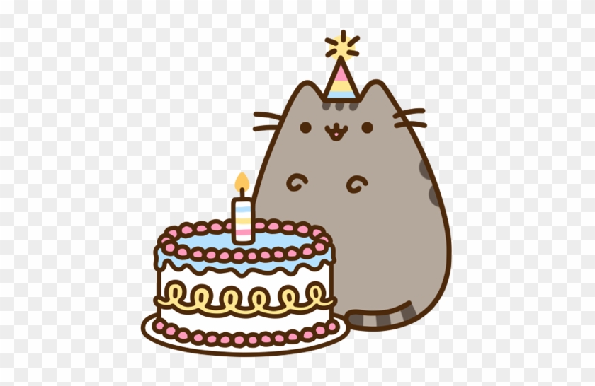 Simple Happy Birthday Cat Wallpaper Sticker Pusheen - Simple Happy Birthday Cat Wallpaper Sticker Pusheen #1545334