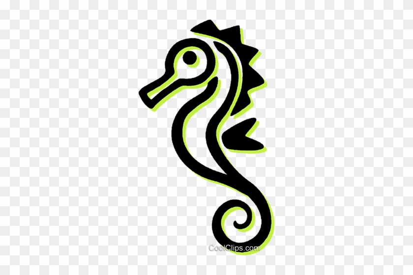 Sea Horses Royalty Free Vector Clip Art Illustration - Sea Horses Royalty Free Vector Clip Art Illustration #1545510