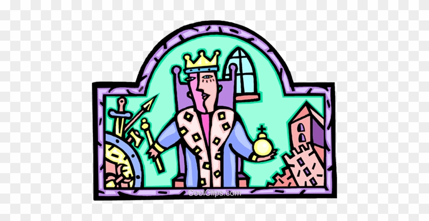 King With His All His Trappings Royalty Free Vector - King With His All His Trappings Royalty Free Vector #1545573