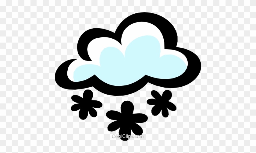 Snowflakes With Clouds Royalty Free Vector Clip Art - Snowflakes With Clouds Royalty Free Vector Clip Art #1546004