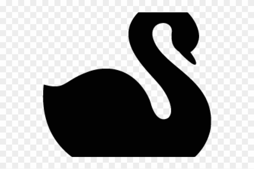 Black Swan Clipart Swan Outline - Black Swan Clipart Swan Outline #1546355