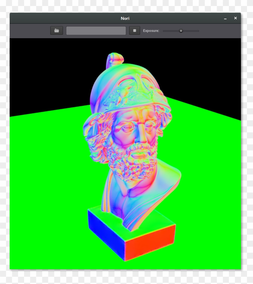 A Shading Normal Rendering Of The Ajax Scene - A Shading Normal Rendering Of The Ajax Scene #1547341