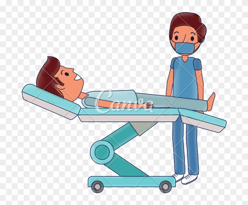 Dental Stretcher With Patient - Dental Stretcher With Patient #1547506