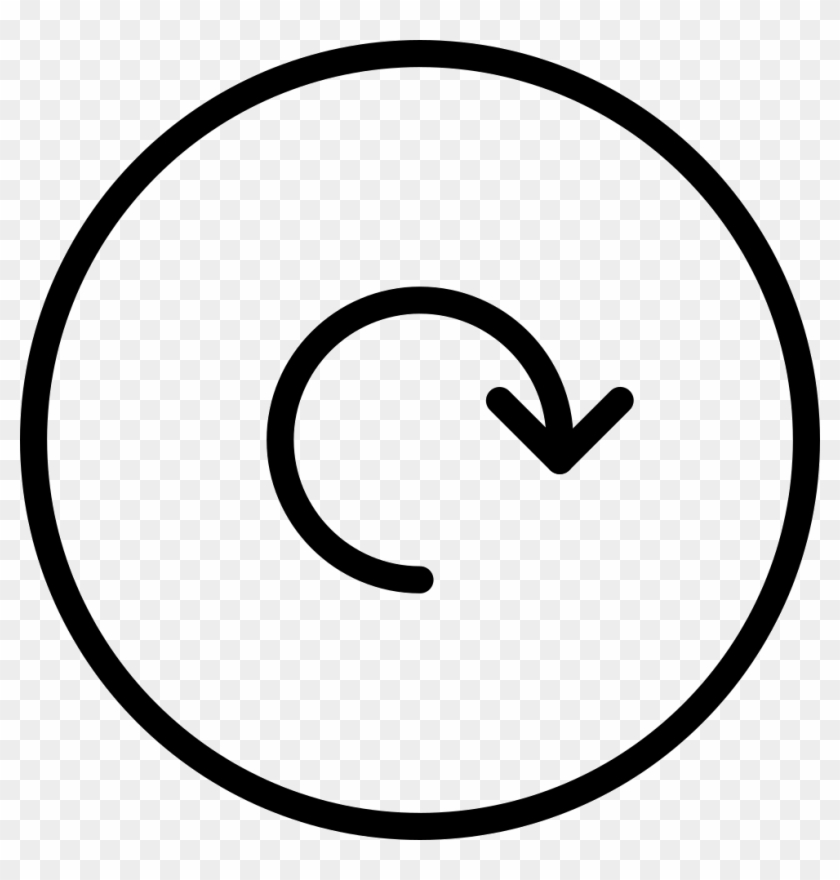 Circular Arrow In A Circle Outline Thin Symbol Comments - Circular Arrow In A Circle Outline Thin Symbol Comments #1547728