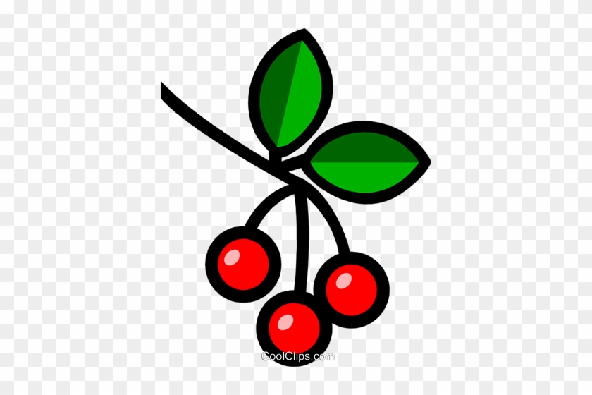 Symbol Of Cherries Royalty Free Vector Clip Art Illustration - Symbol Of Cherries Royalty Free Vector Clip Art Illustration #1547854