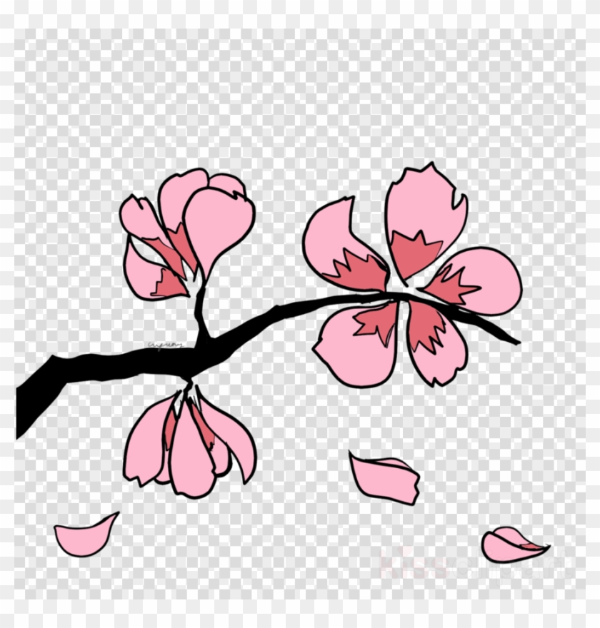 Sakura Branch Clipart Cherry Blossom Clip Art - Sakura Branch Clipart Cherry Blossom Clip Art #1547865