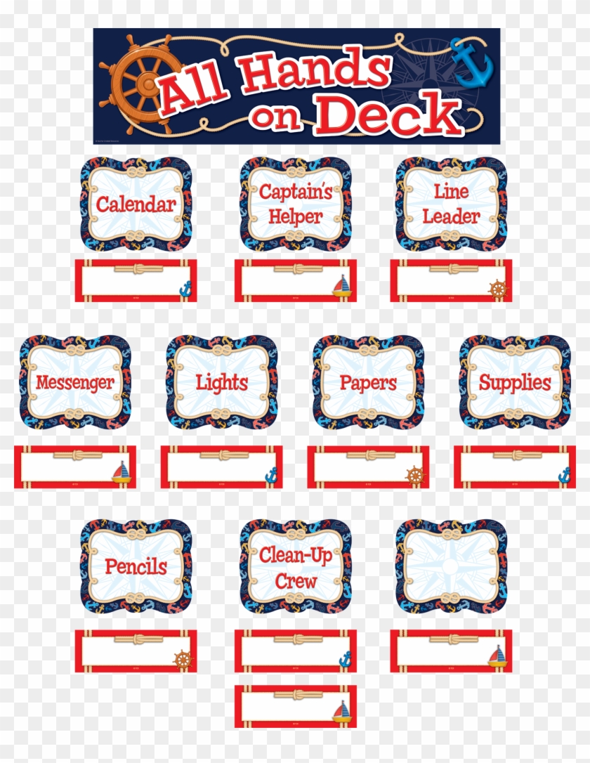 Nautical All Hands On Deck Mini Bulletin Board - Nautical All Hands On Deck Mini Bulletin Board #1547951