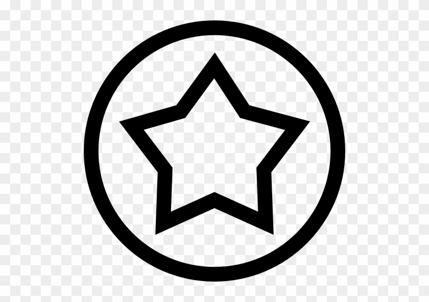 Star Outline In A Circle Line Free Icon - Star Outline In A Circle Line Free Icon #1548222