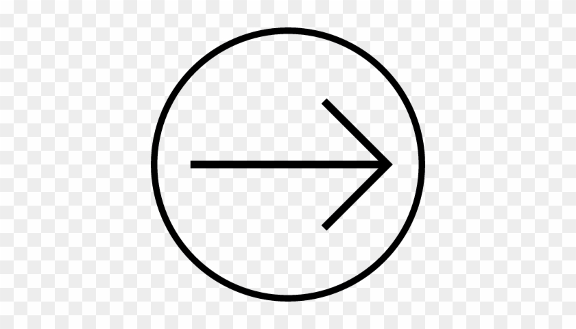 Arrow To The Right Inside A Circle Outline Vector - Arrow To The Right Inside A Circle Outline Vector #1548303