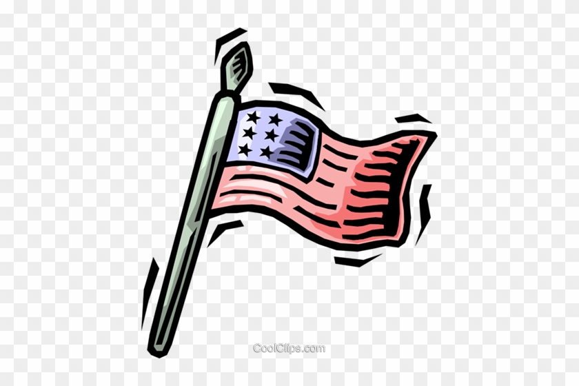 American Flag Royalty Free Vector Clip Art Illustration - American Flag Royalty Free Vector Clip Art Illustration #1548541