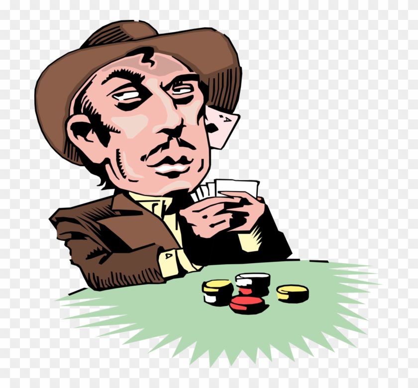 Vector Illustration Of Old West Gambling Gambler Poker - Vector Illustration Of Old West Gambling Gambler Poker #1548942